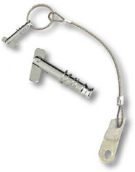 Boater sports clevis pin w/ spring and lanyard