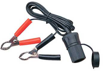 Sea-dog line power socket with battery clip