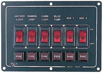 Sea-dog line aluminum horizontal switch panel