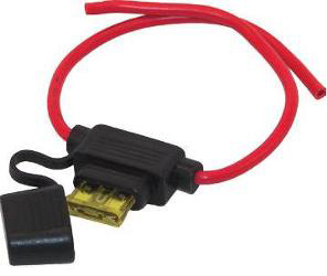 Boater sports ato black with red wire in-line waterproof fuse holder