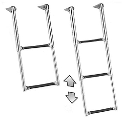 Garelick eez in over platform telescoping drop ladder