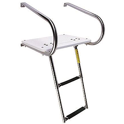 Garelick eez in swim platforms with telescoping ladders