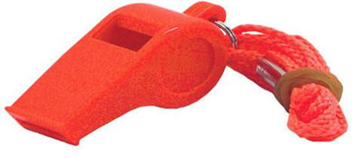 Boater sports pealess safety whistle