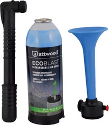 Attwood ecoblast rechargeable air horn and mini pump