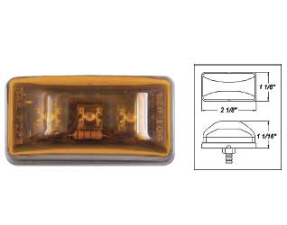 Optronics sealed mini rectangular led marker / clearance light