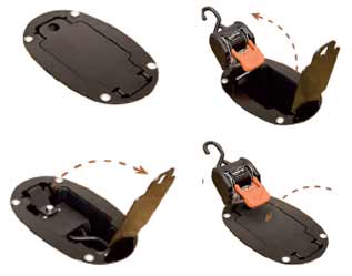 Boatbuckle brand cargo buckle flush mount system