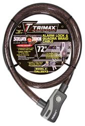 Trimax steel cable with alarm lock