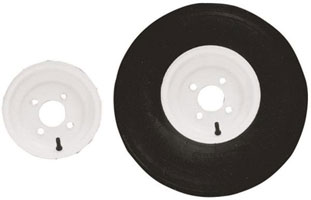 Kimpex plain white tire & rim assemblies