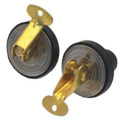 Boater sports brass deck & bait well plugs