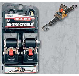 Yamaha outdoors utility atv // side x side erickson heavy-duty re-tractable ratcheting tie downs