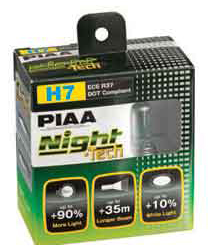 Yamaha on-road motorcycle piaa night-tech h7 replacement bulbs