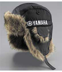 Yamaha on-road motorcycle glacier basin rabbit fur hat