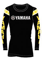 Yamaha on-road motorcycle yellow block long sleeve t-shirt