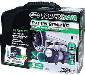 Yamaha on-road motorcycle slime power spair flat tire repair kit