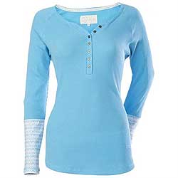 Yamaha snowmobile accessories & apparel womens divas snowgear love snow henley thermal long-sleeve t