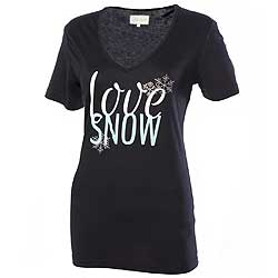 Yamaha snowmobile accessories & apparel womens divas snowgear love snow t-shirt