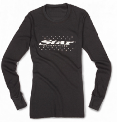 Yamaha star accessories & apparel ladies star rhinestone long sleeve tee