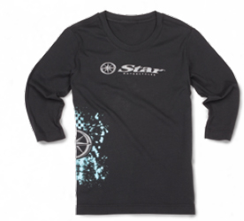 Yamaha star accessories & apparel ladies star splatter 3/4-sleeve tee