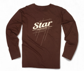 Yamaha star accessories & apparel mens star espresso thermal tee