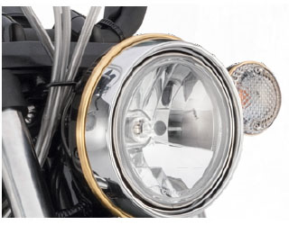 Yamaha star accessories & apparel brass headlight bezel