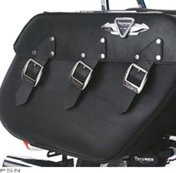 Leather saddlebags