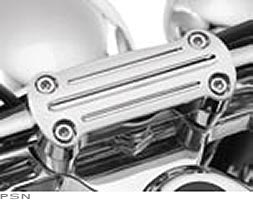 Handlebar clamp - billet style chrome