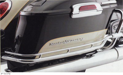 Saddlebag guard rails - chrome