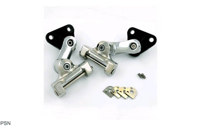 Adjustable passenger footboard hardware kit