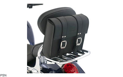 Leather sissy bar bags