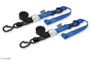 Powertye® 1 1/2” cam-buckle with  safety-latch hooks and soft-tye