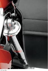 Saddlemen™ drifter™ saddlebags with shock cutaway
