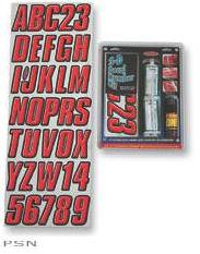 Hardline 3-d dome decal number kit