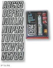 Hardline 3-d dome decal number kit