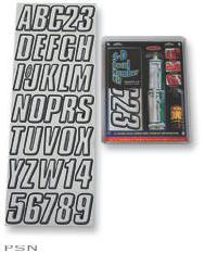 Hardline 3-d dome decal number kit