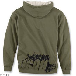 Icon men's high density zip-front hoody