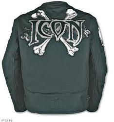 Icon men's motorhead skull leather jacket