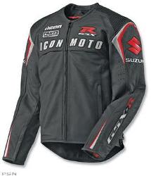 Icon men's suzuki automag gsxr leather jacket
