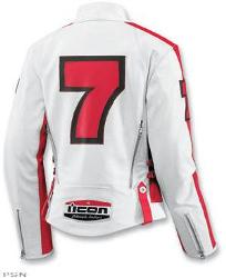 Icon women’s hella crossbones  racer #7  leather jacket