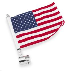 Pro pad sissy bar metric mount (.25”) with 6” x 9” usa flag