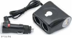 Bikemaster® 12v / 10a twin accessories 4 - socket adapter