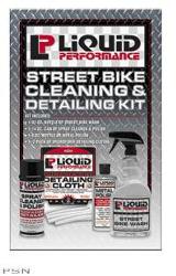 Liquid performance street bike cleaning and detailing kit