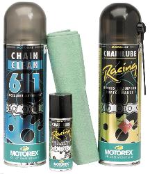 Motorex® racing chain clean & lube kit