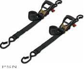 Drop-tail powersport tiedown straps