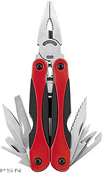 Bikemaster® red aluminum/rubber handle multi tool