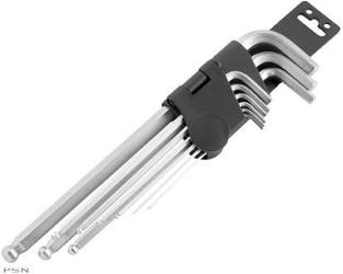 Bikemaster® s-ball end hex wrench set and holder