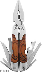 Bikemaster® wood handle multi tool large l.e.d. light