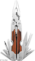 Bikemaster® wood handle multi tool small l.e.d. light