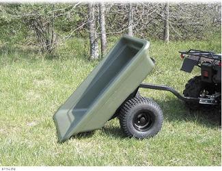 Swisher poly dump cart plus trailer