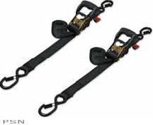 Drop-tail powersport tiedown straps