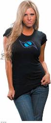 Msr® glitter black women’s t-shirts